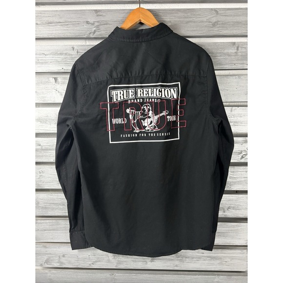 True Religion Other - True Religion Embroidered Shirt Mens M Long Sleeve Button Up World Tour NEW $89